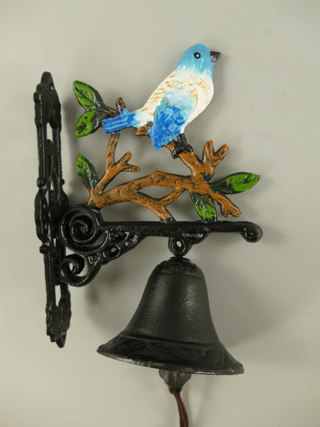 Wandglocke KLEIN VOGEL Gußeisen H.22x15cm
