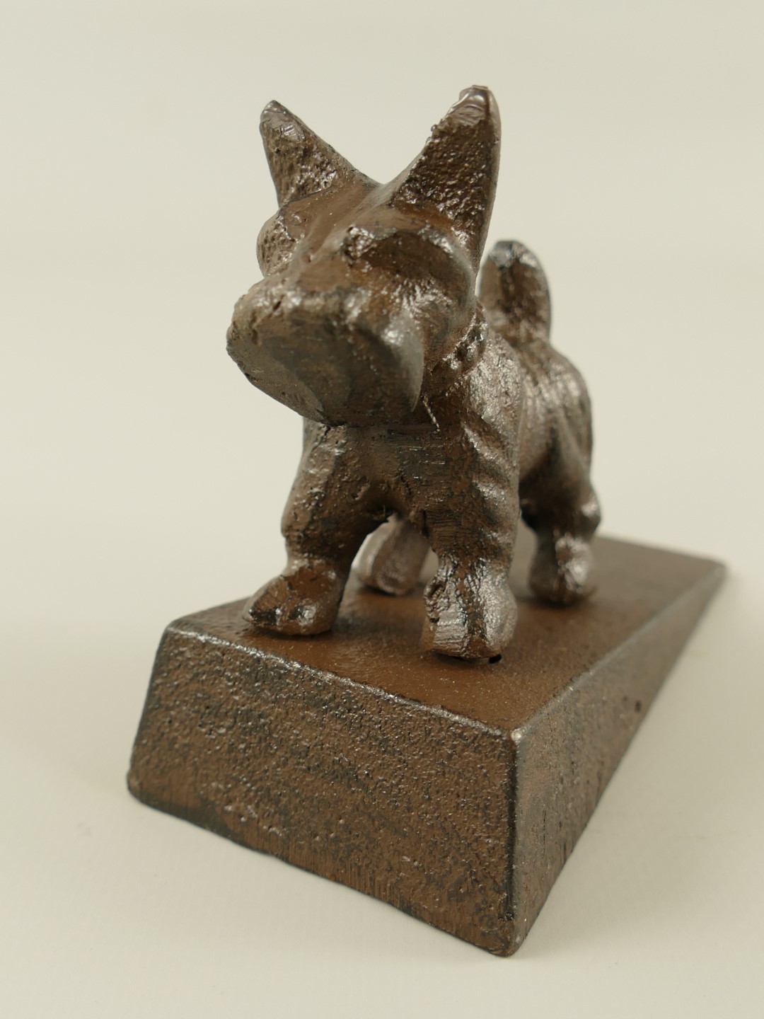 Türstopper Hund Gußeisen rustikal braun H.9cm