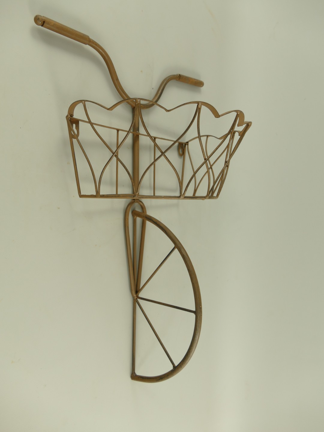 Wandblumenhanger FAHRRAD rustikal braun H.56cm