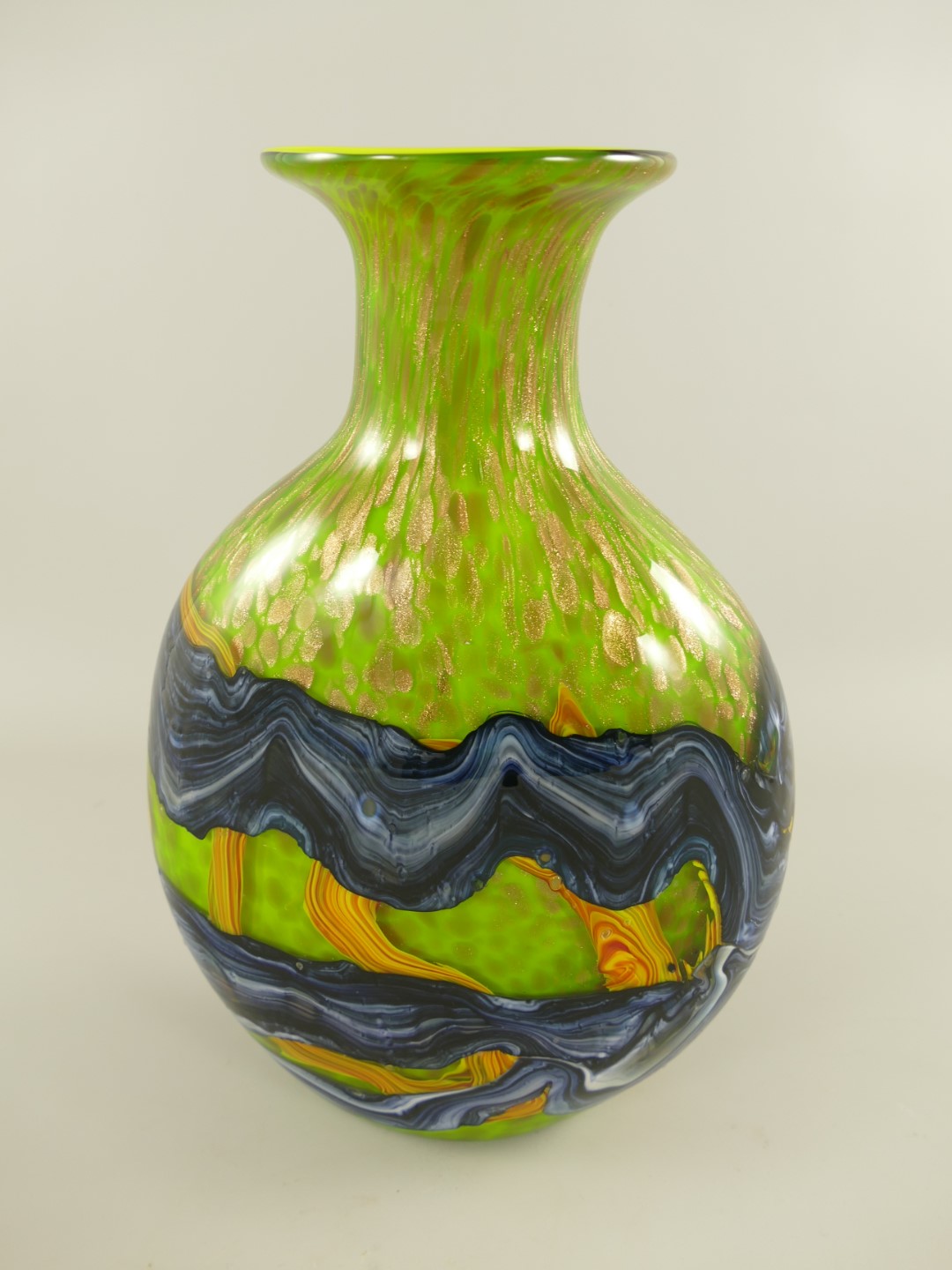 Glas Vase farbe H.40x26cm