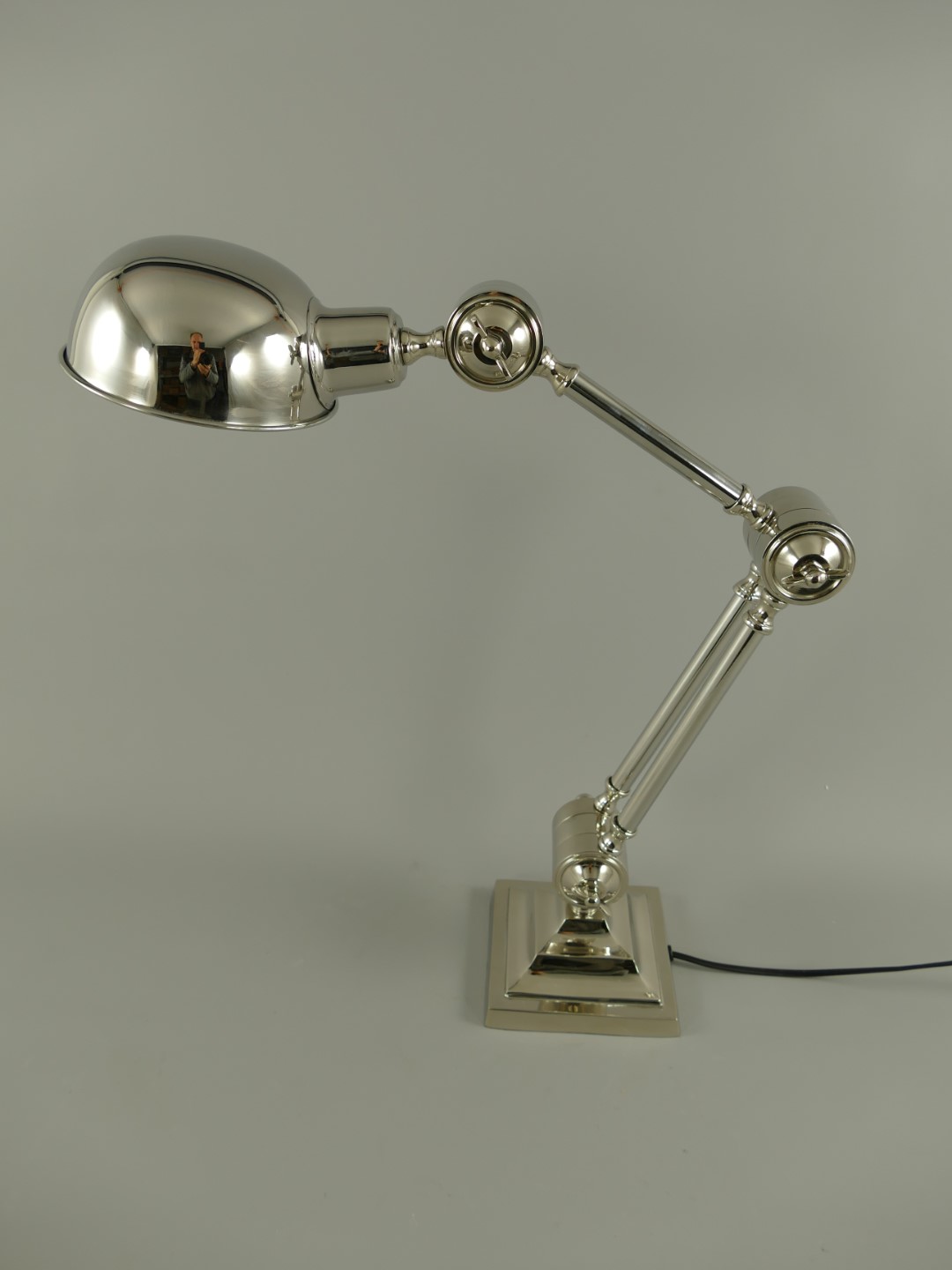 Stehlampe ALU vernickelt H.60x15cm