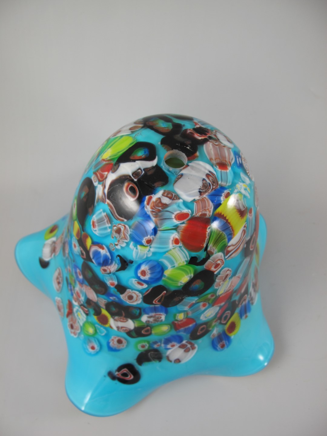 Lampenschirm Glas farbe BLAU!! H.25cm