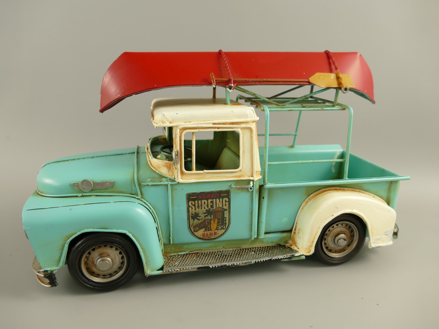 *ANG. Auto farbig Antik Eisen L.32x15cm