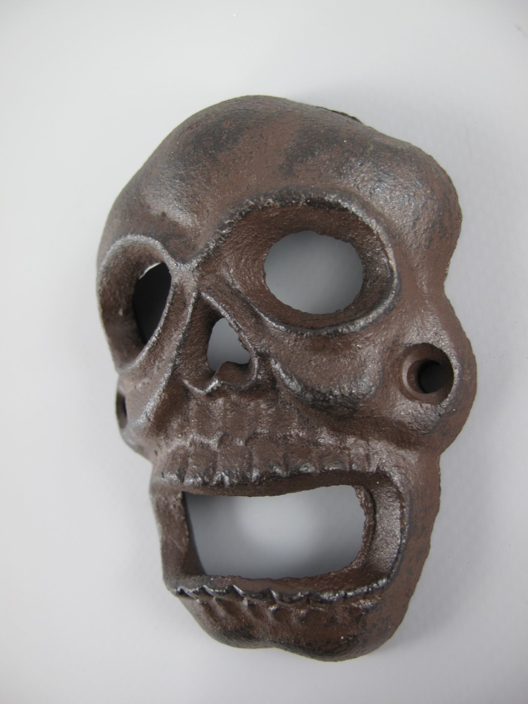 Totenkopf OFFNER Eisen rustikal braun H.11x8x3cm