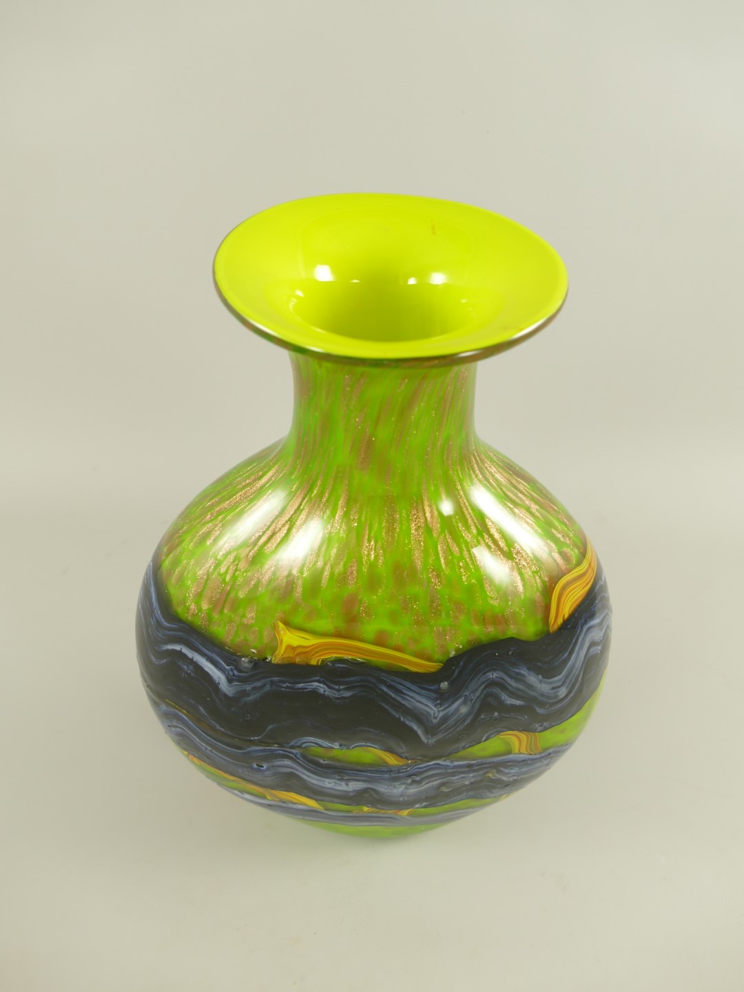 Glas Vase farbe H.40x26cm