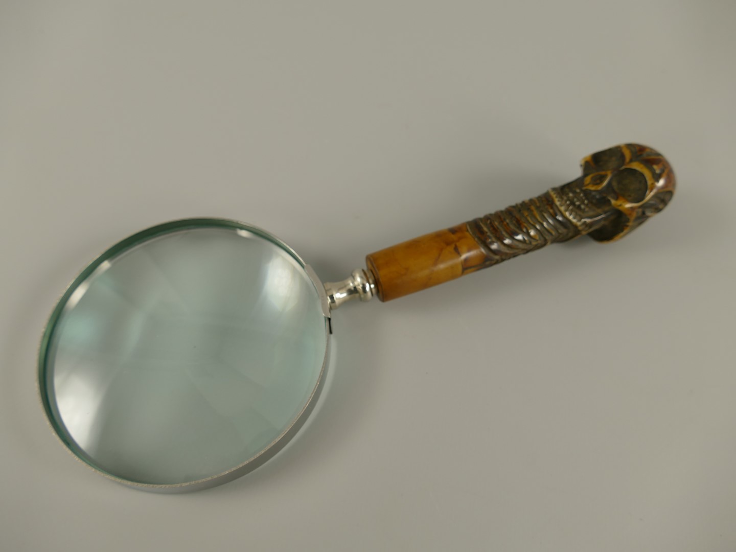 Lupe vernickelt griff  D.10-L.25cm