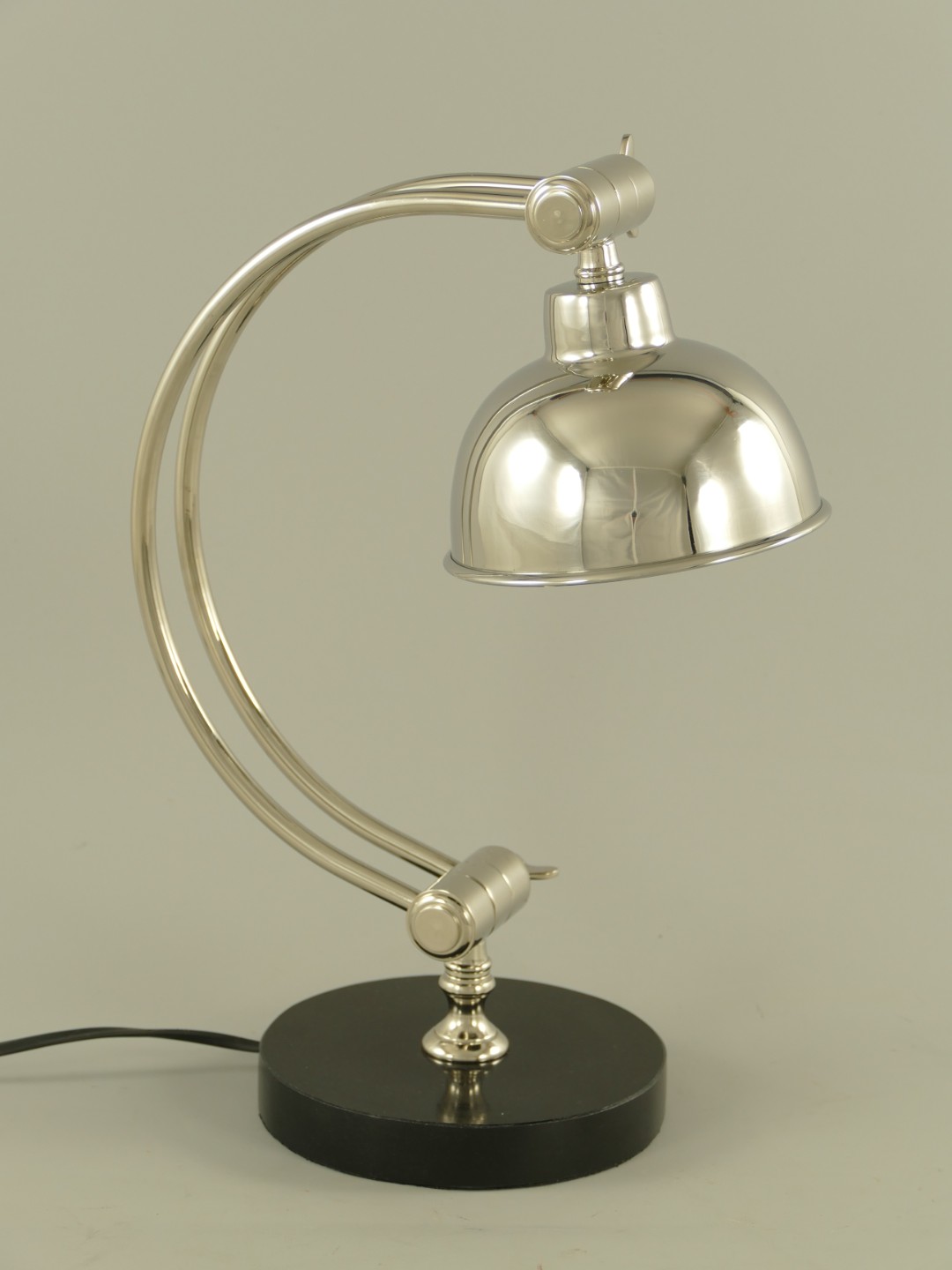 Stehlampe ALU vernickelt/Mamor H.38x26cm