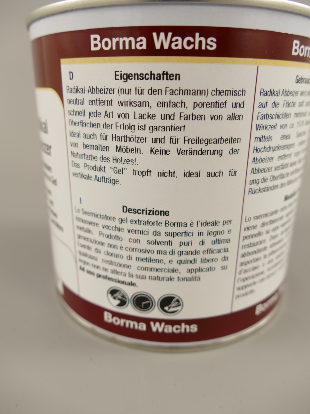 *NT Borma Holzabbeizer GEL exsta stark 1kg/0.75Ltr