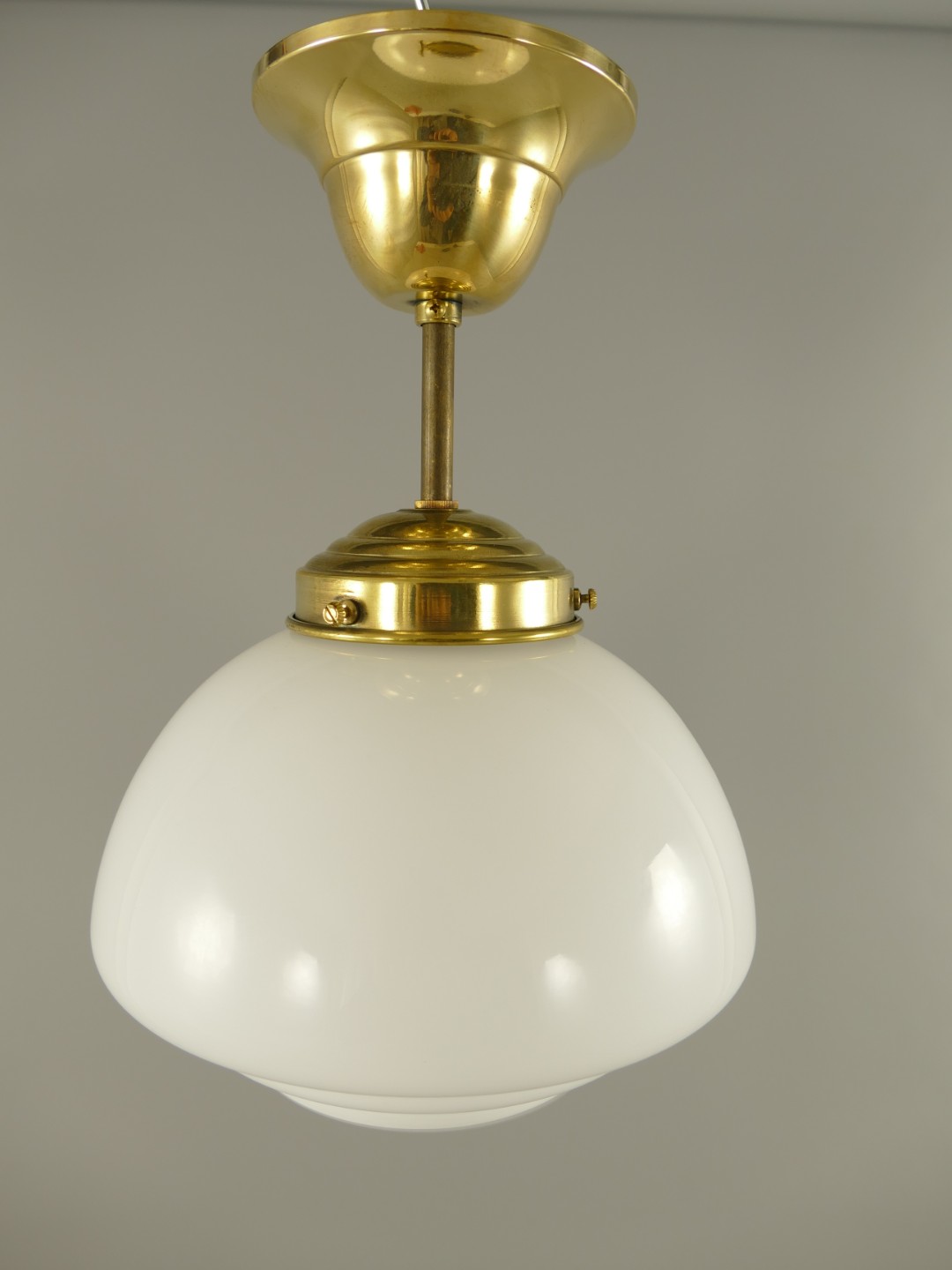 Lampe Messing brün. Schirm(111.166G2M) H.29cm