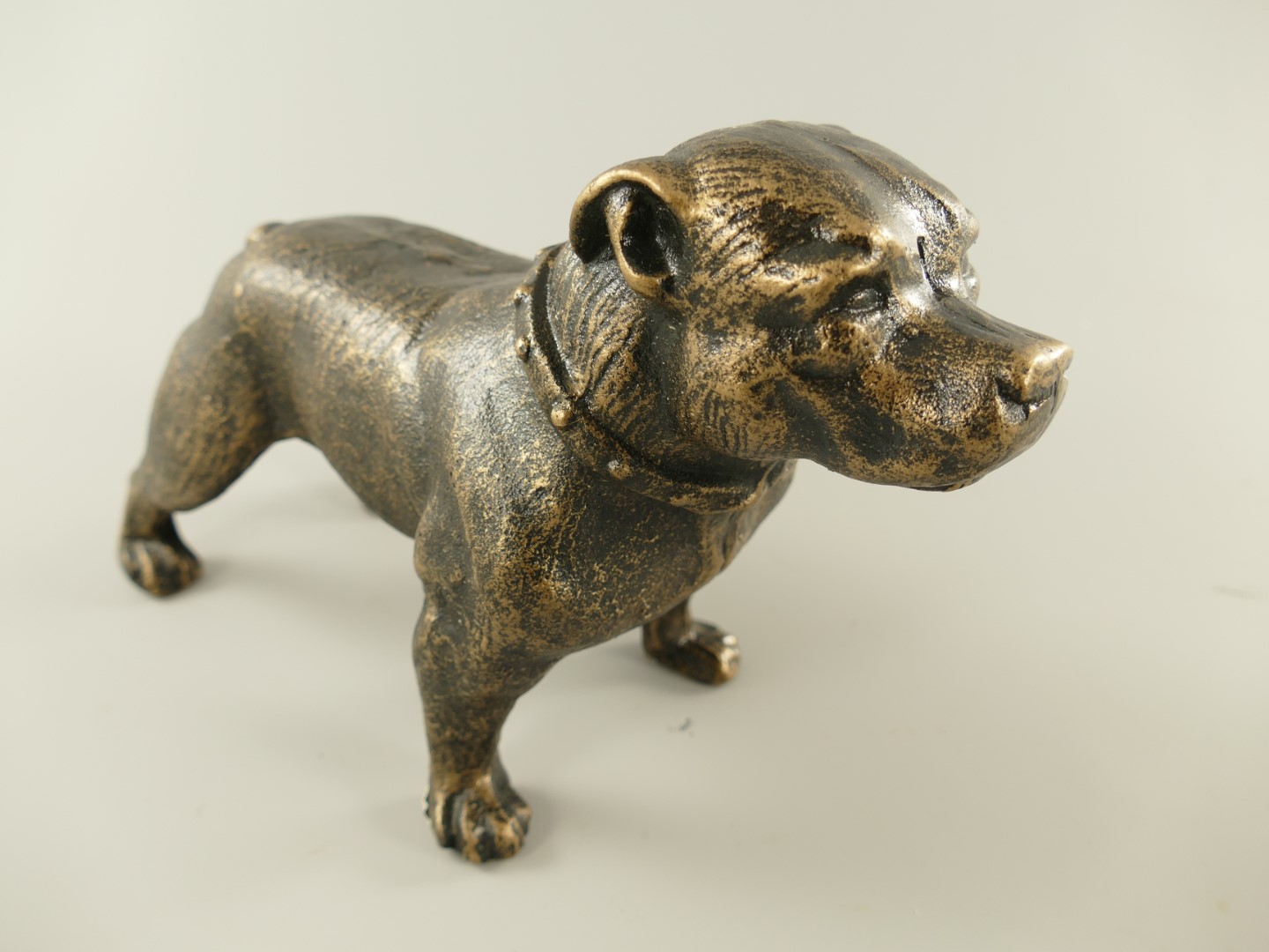 Hund Antik Eisen farbig L.30cm