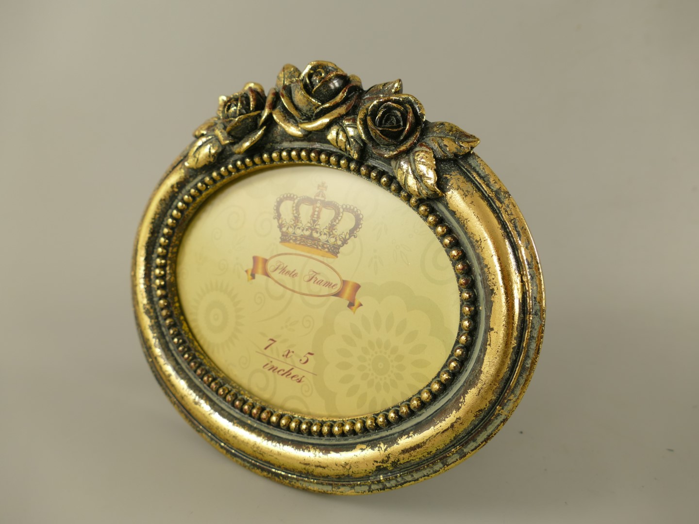 *ANG Bilderrahmen(7x5)Polystein Gold farbig H.20cm