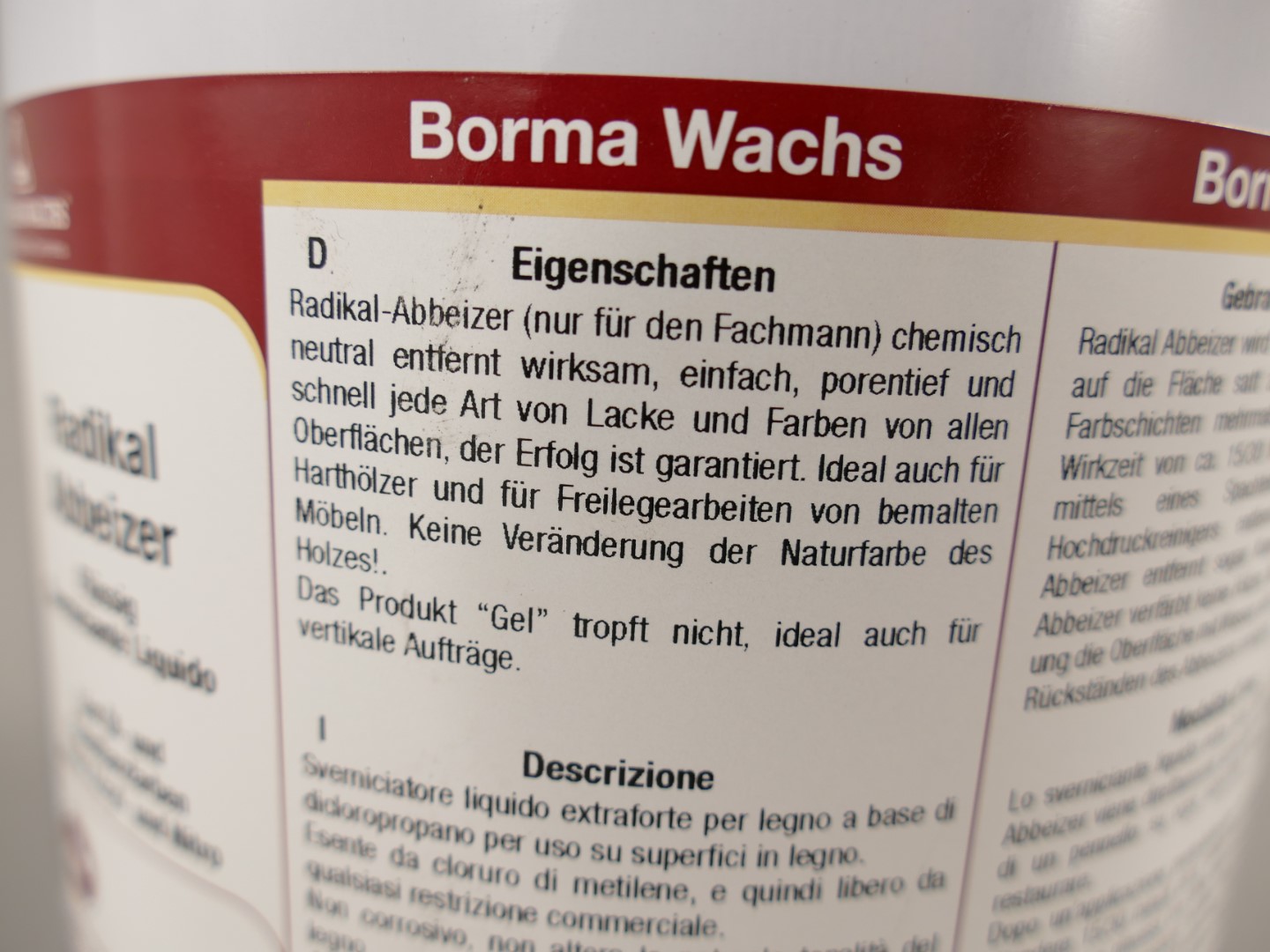 *NT Borma Hartholzabbeizer flüssig 5Kg.(4Ltr.)