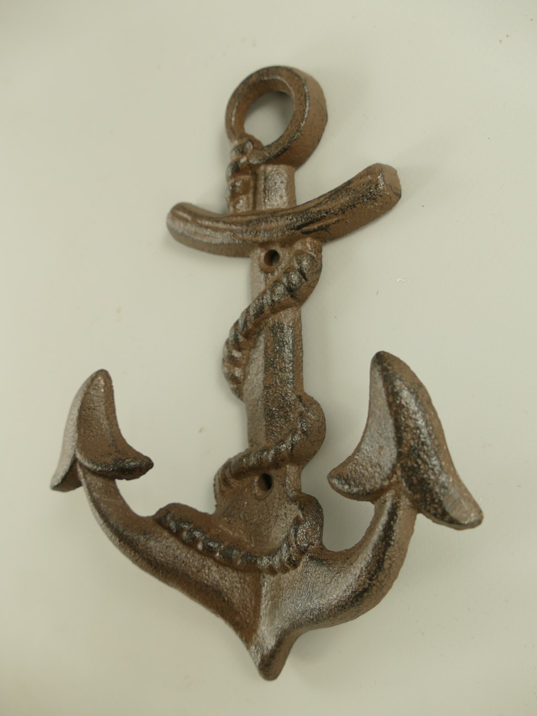 Wandhaken Anker Eisen rustikal braun H.20cm