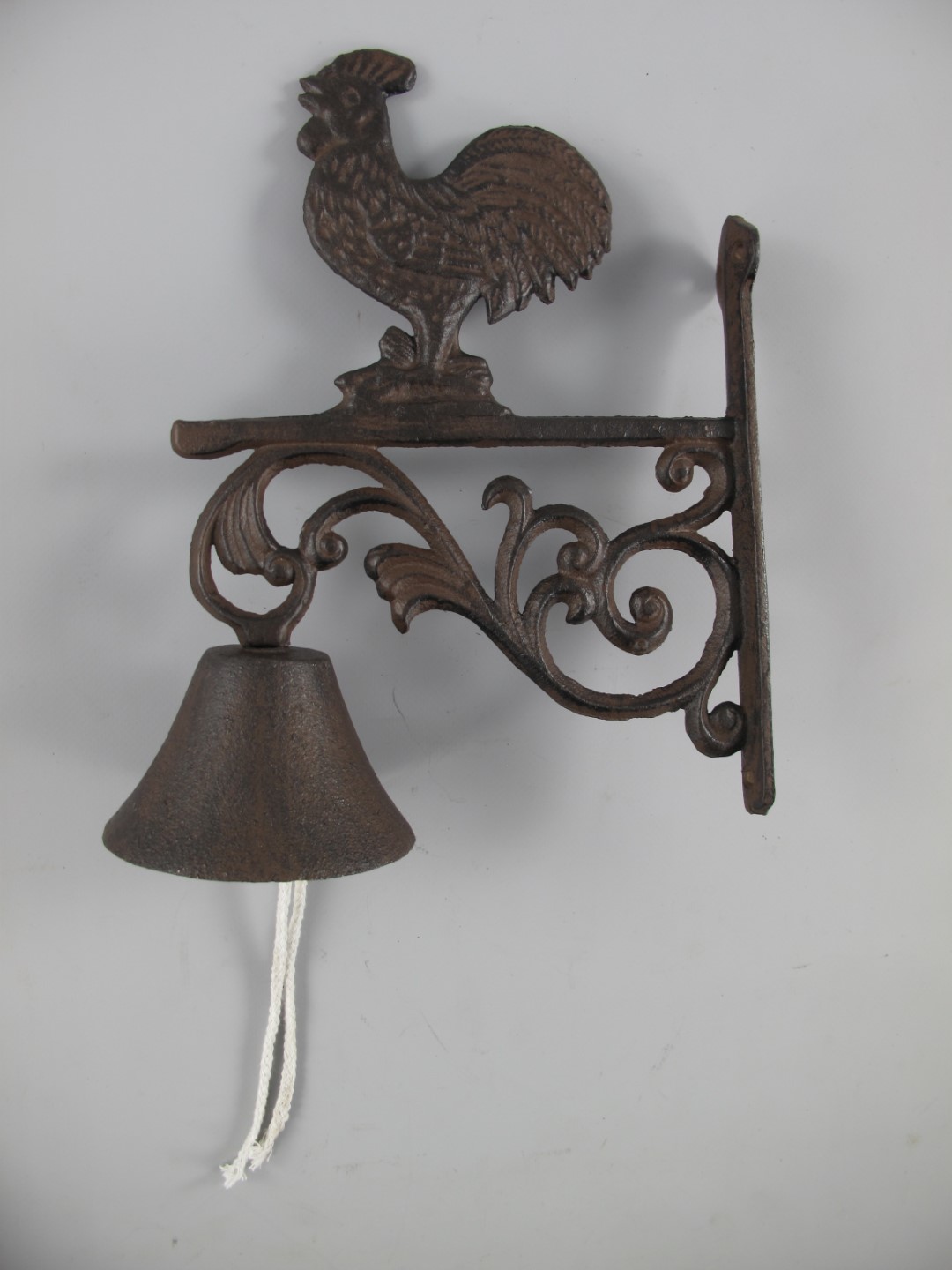Wandglocke Gußeisen rustikal braun H.19cm
