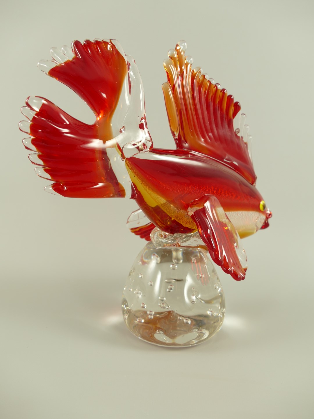 *ANG. Glasfigur Fisch farbe H.24cm