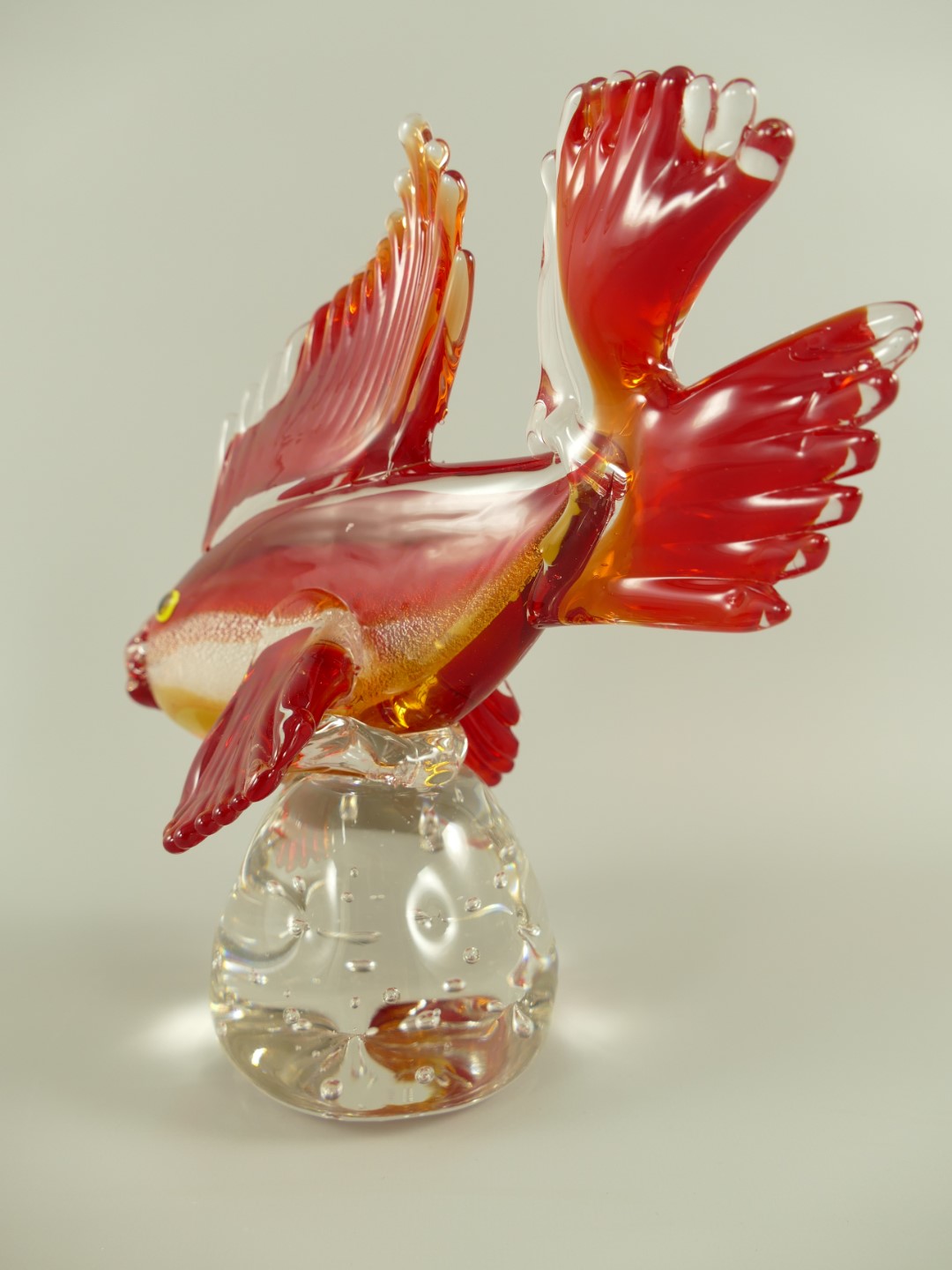 *ANG. Glasfigur Fisch farbe H.24cm