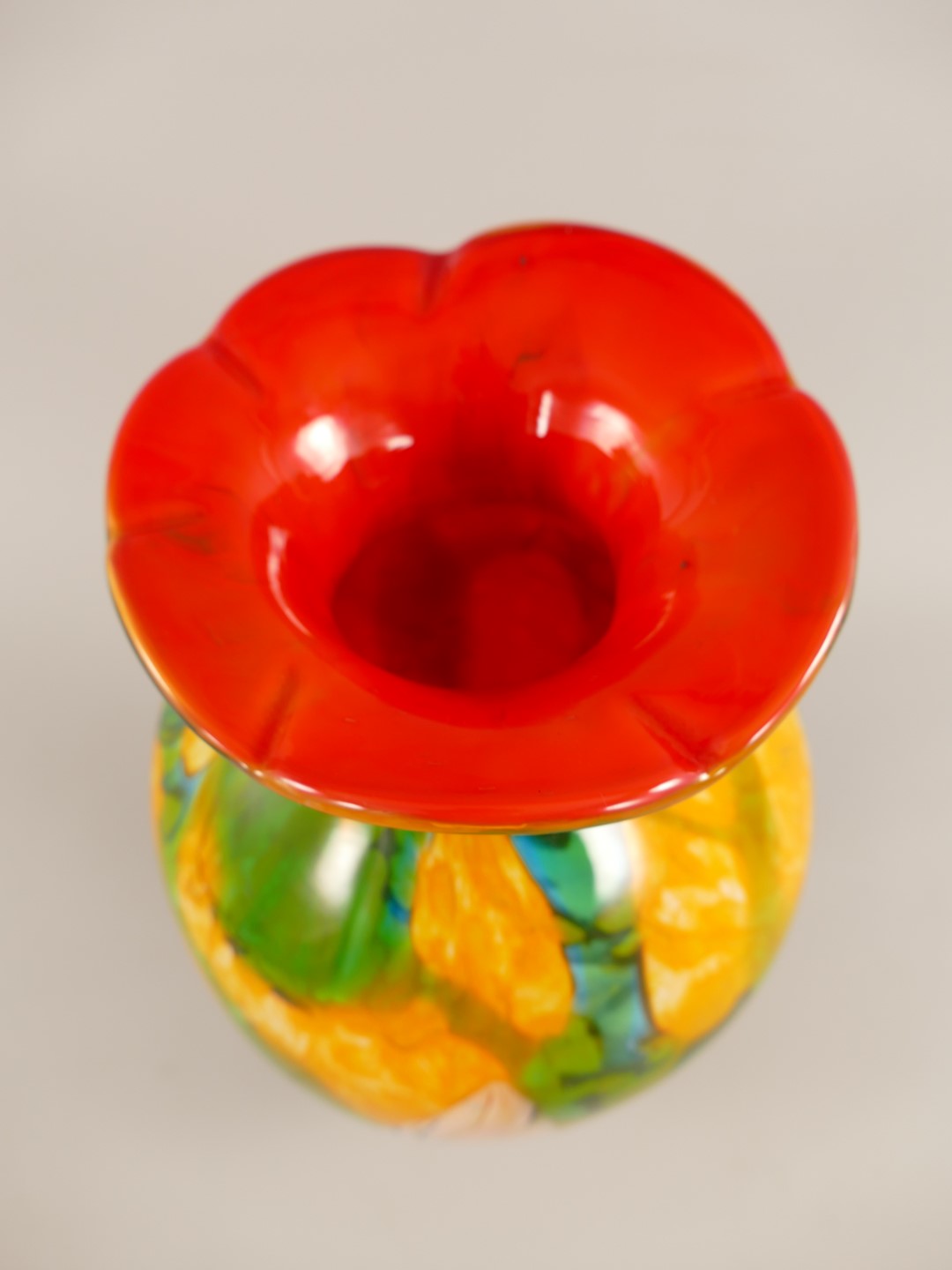 Glas Vase farbe H.36x23cm