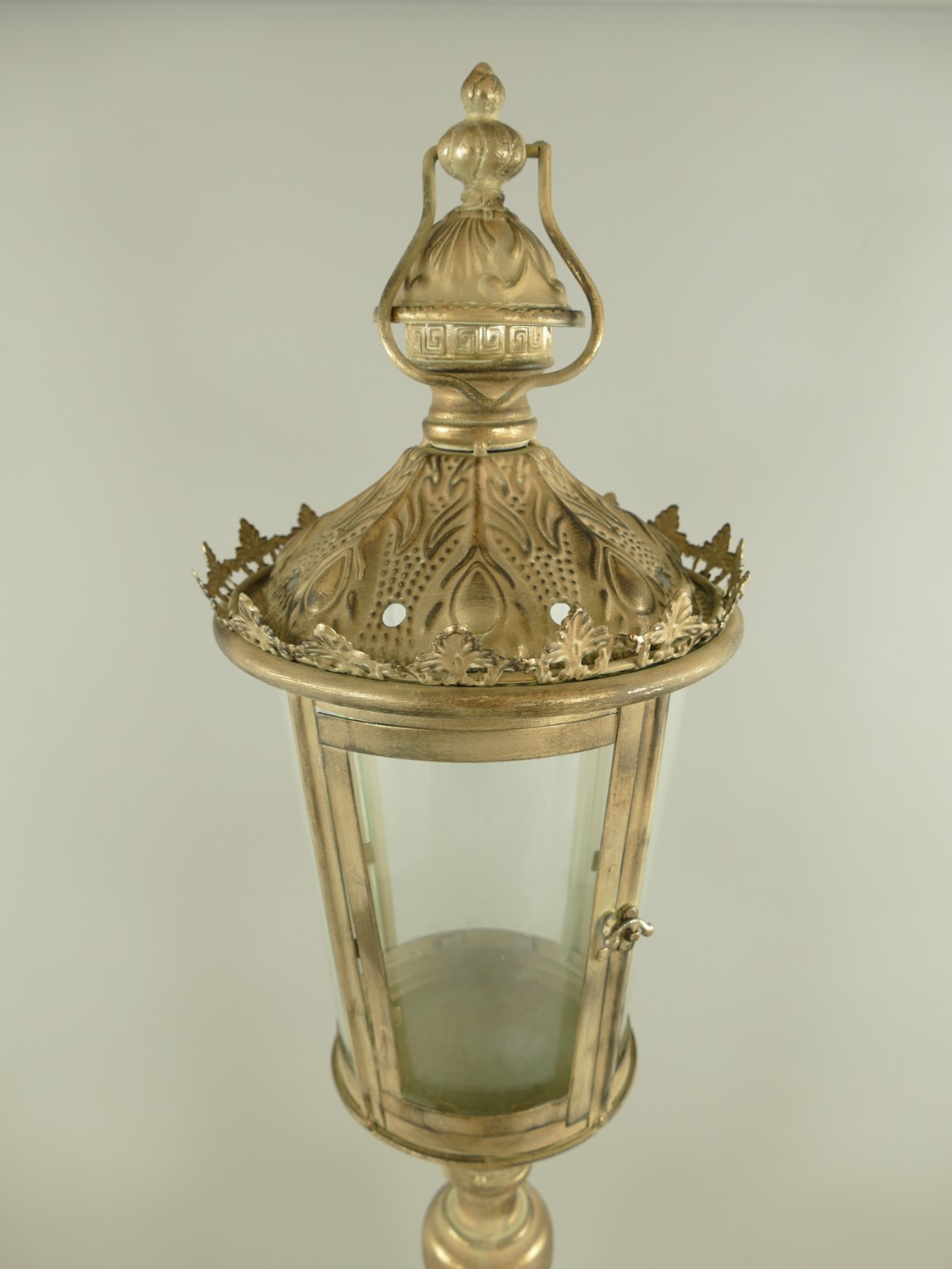 (*)Laterne rustikal gold Eisen farbe H.95cm