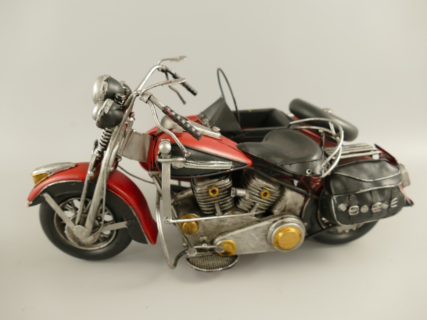 Motor mit seitwagen Antik Eisen L.36x18cm