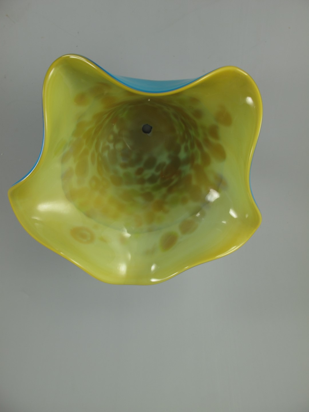 Lampenschirm Glas farbe BLAU!! H.25cm
