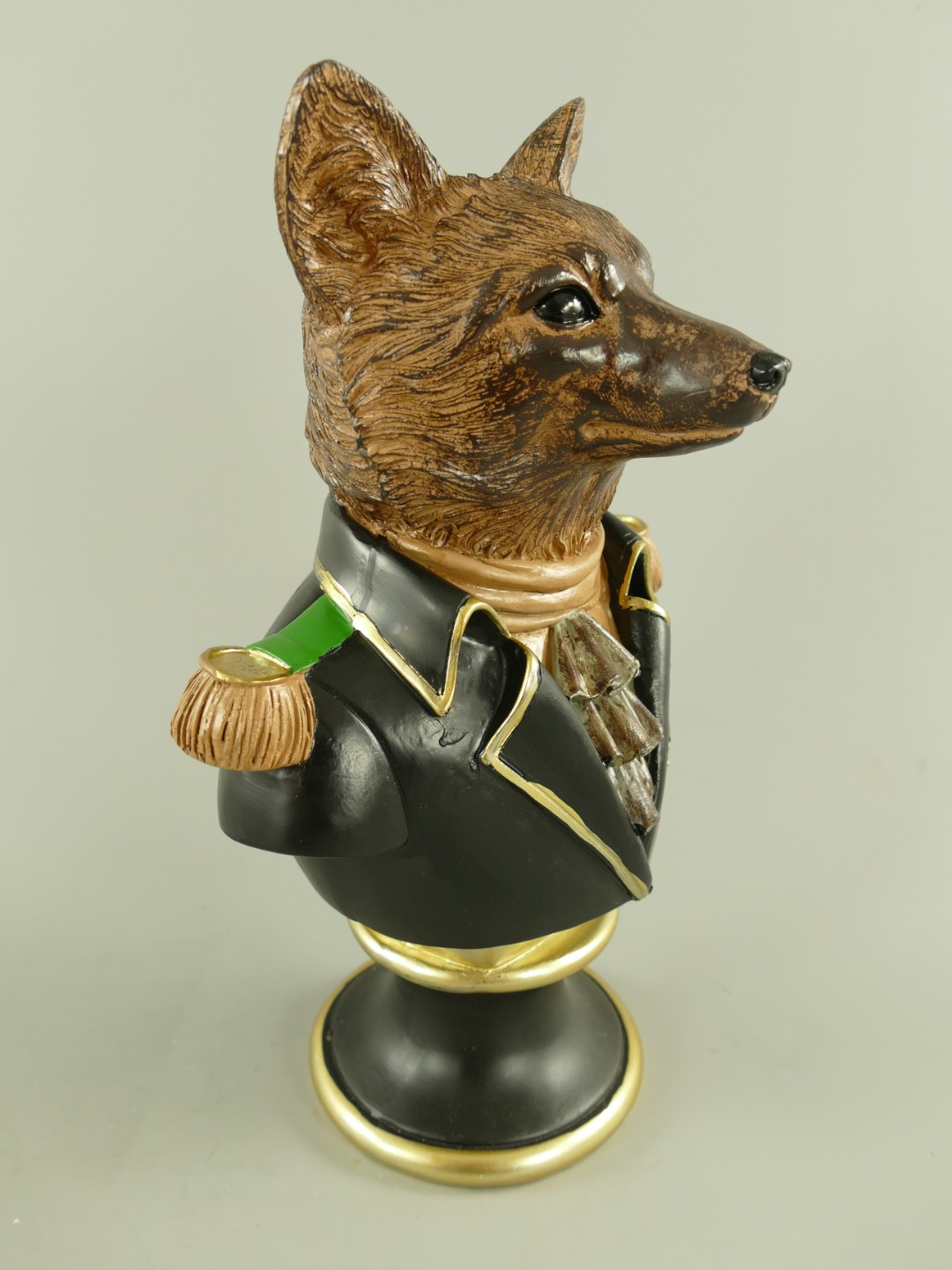 Figur Polystein Fuchs farbig H.31x20x13cm