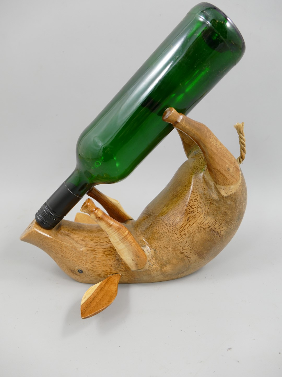 *NT Weinregal SCHWEIN!! TEAK L.30x23cm