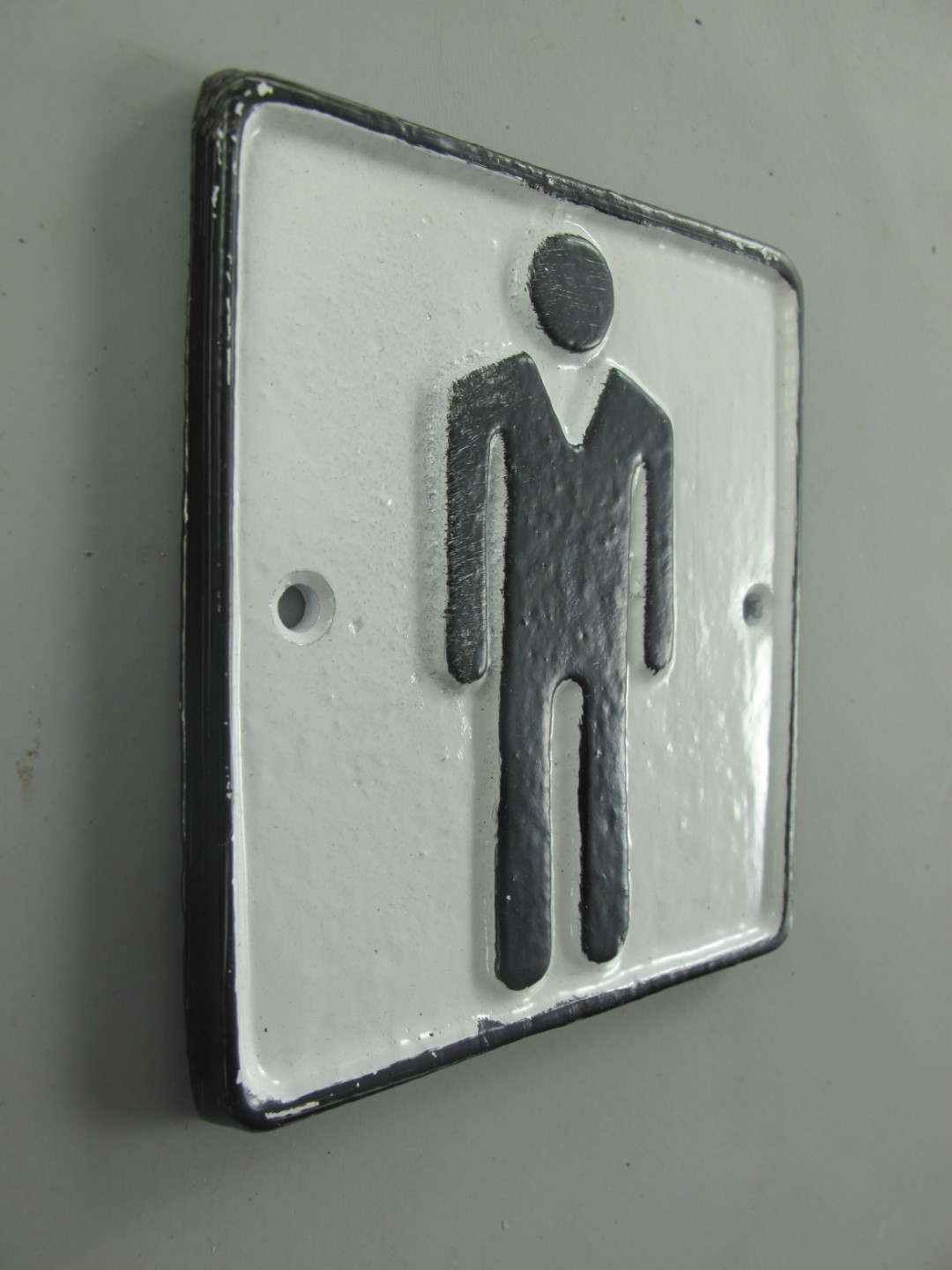 Schild WC(HERREN) rustikal Eisen L.9x10cm P/St.