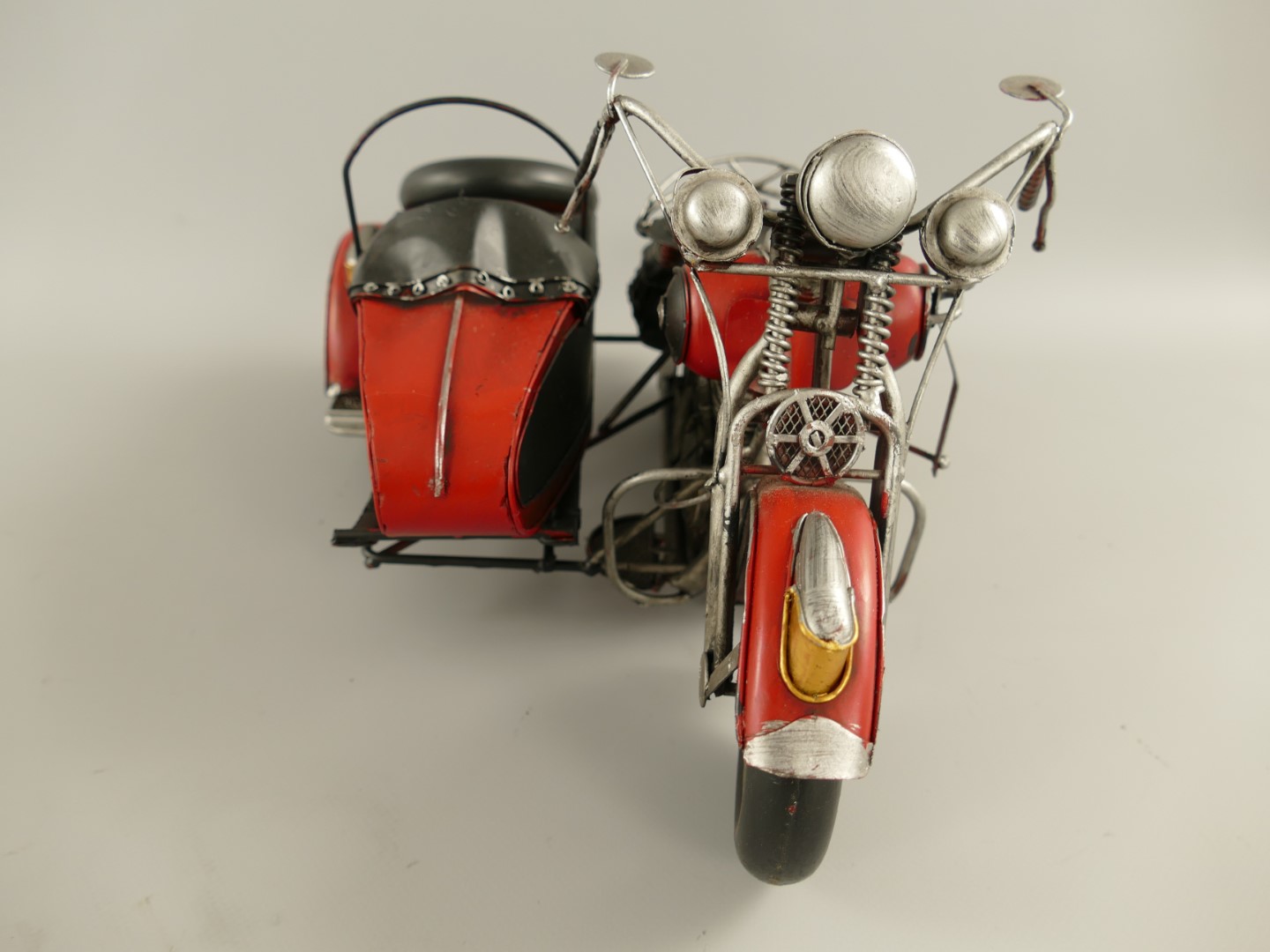 Motor mit seitwagen Antik Eisen L.36x18cm