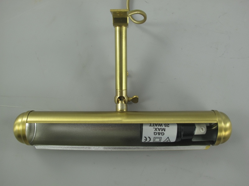 Bilderlampe Messing INDUSTRIE farbig 1-Fas. B.22cm