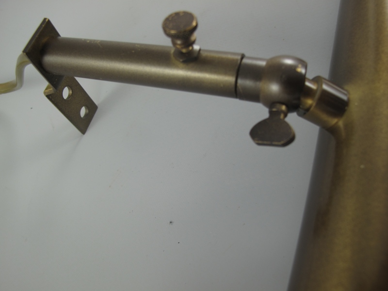 *A? Bilderlampe Messing brüniert 2-Fas. B.33cm