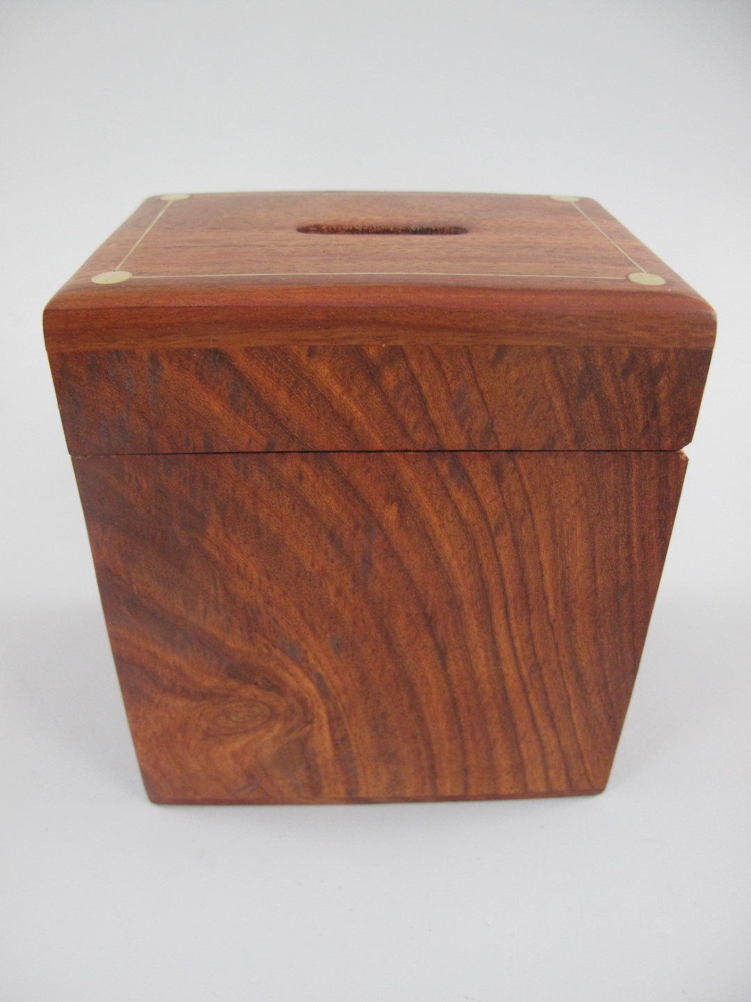 Spardose MONEY BOX Holz/Messing H.12cm