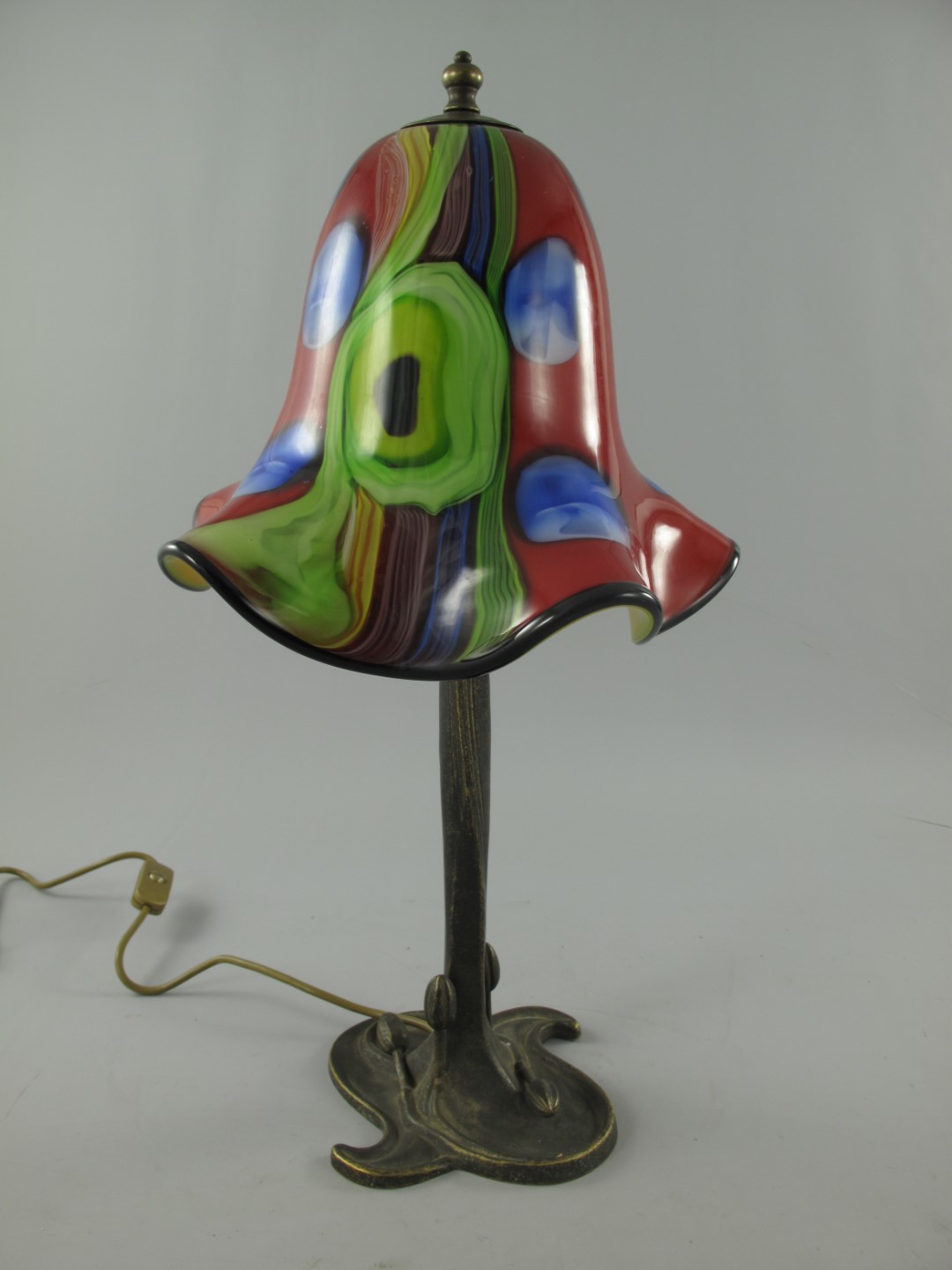 Lampenschirm Glas farbe ROT!! H.23cm