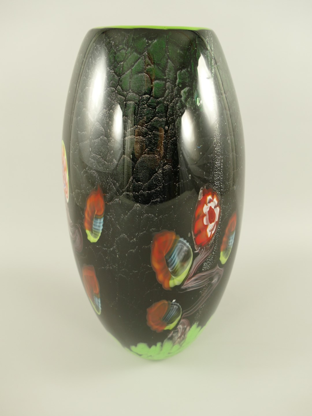 *ANG. Glas Vase farbe H.36cm