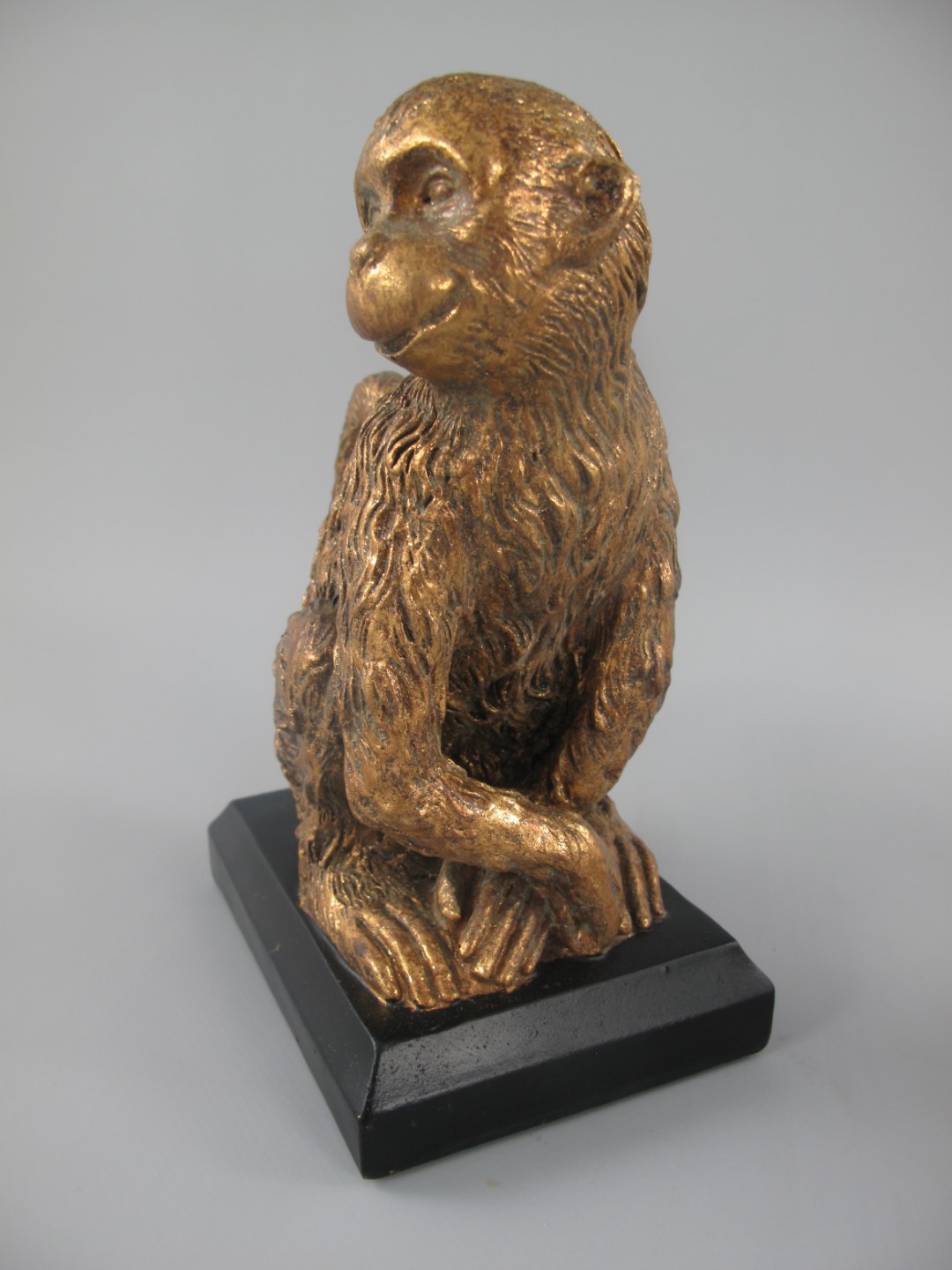 Buchsturzen AFFEN Polystein GOLD  H.19cm