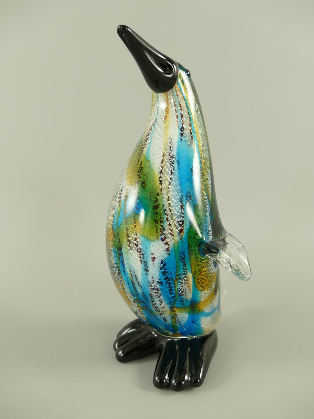 Glasfigur Pinguine farbe H.22x12cm