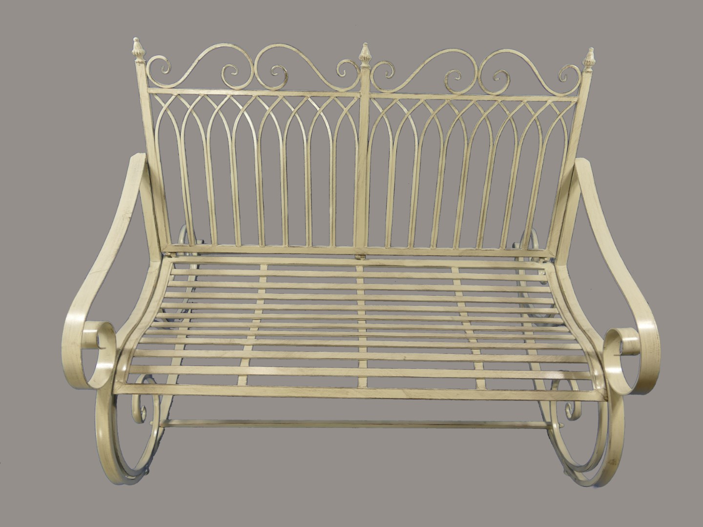 Schaukelbank Eisen weiss L.118x90cm