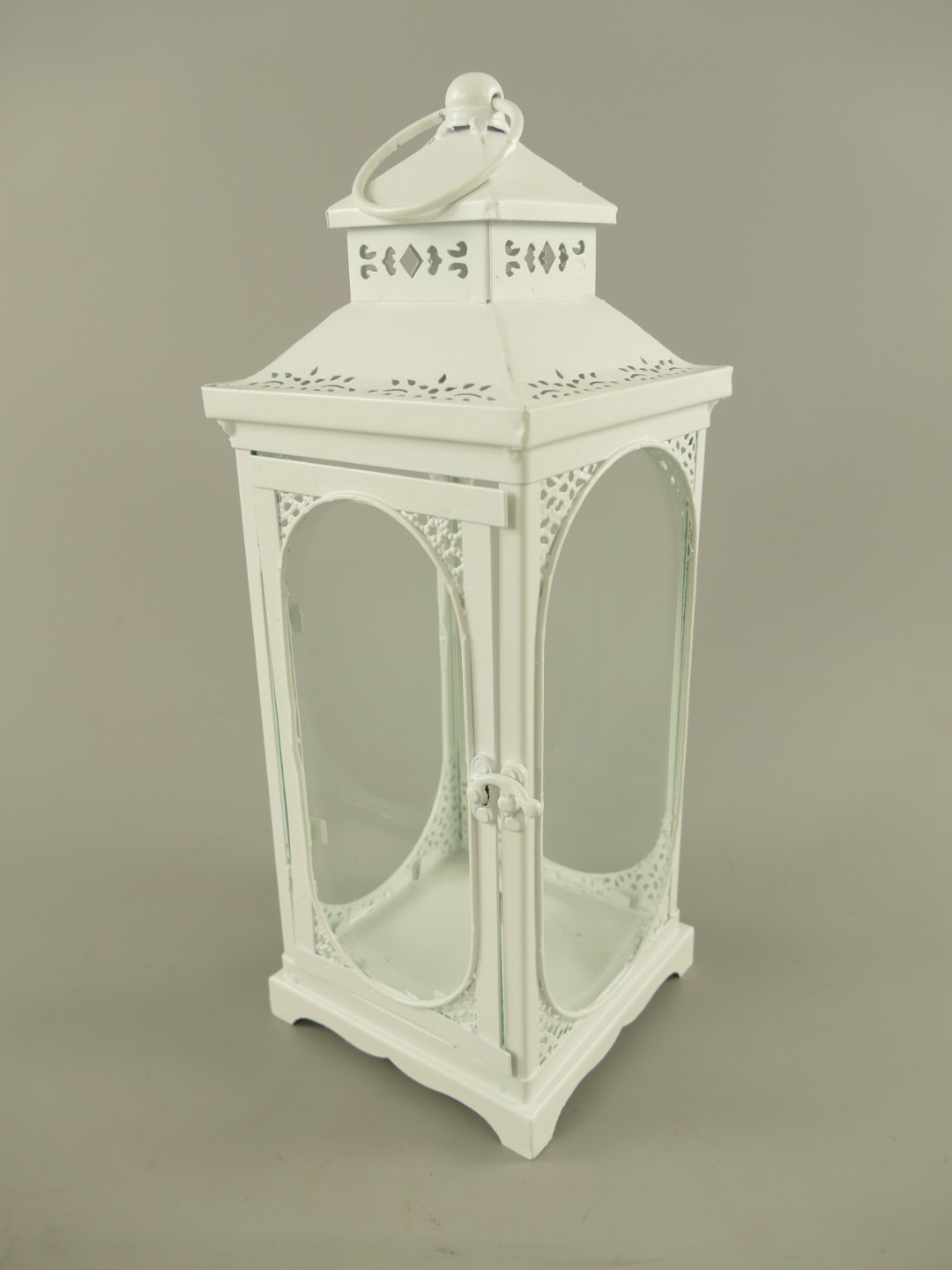 Laterne rustikal weiss Eisen H.25/34/50cm