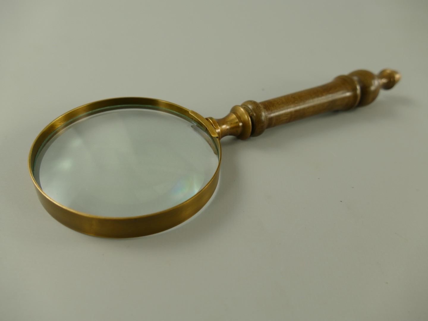 Brieföffner/Lupe brüniert liegend ständer L.24cm