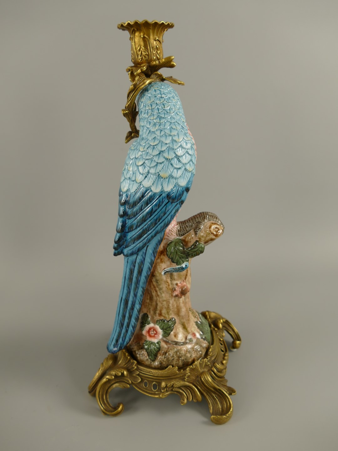 Porzellanvogel blau L/R Set/2 H.37x15cm SET!