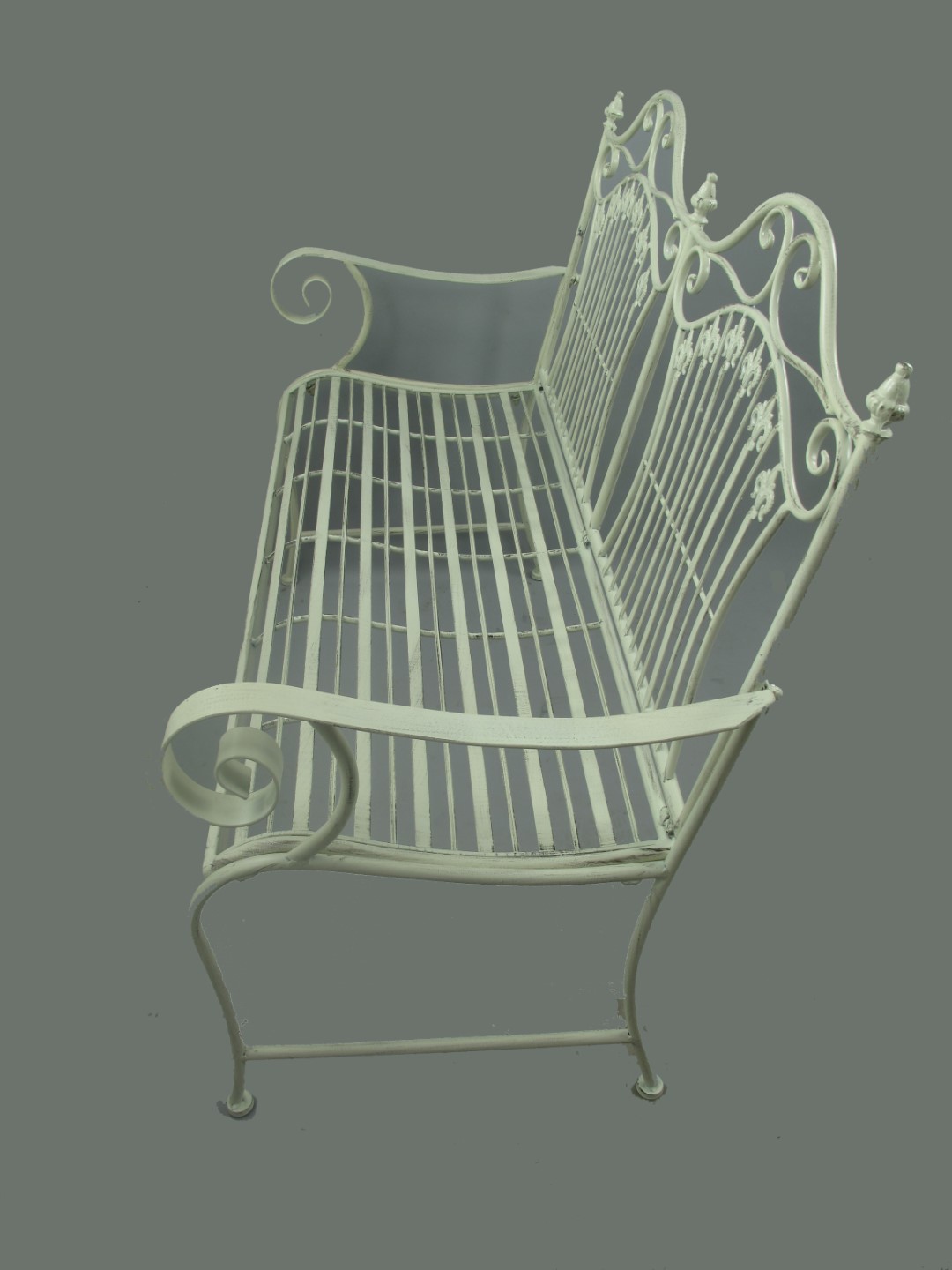 Bank Eisen rustikal weiss L120-H.97cm
