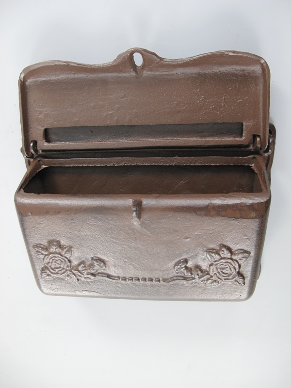Wandbriefkasten eisen rustikal braun L.32x26cm