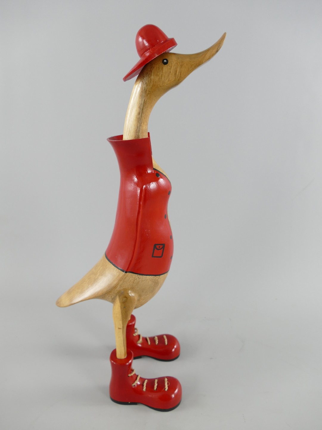 *NT TEAK Ente Feuerwehr H.50cm