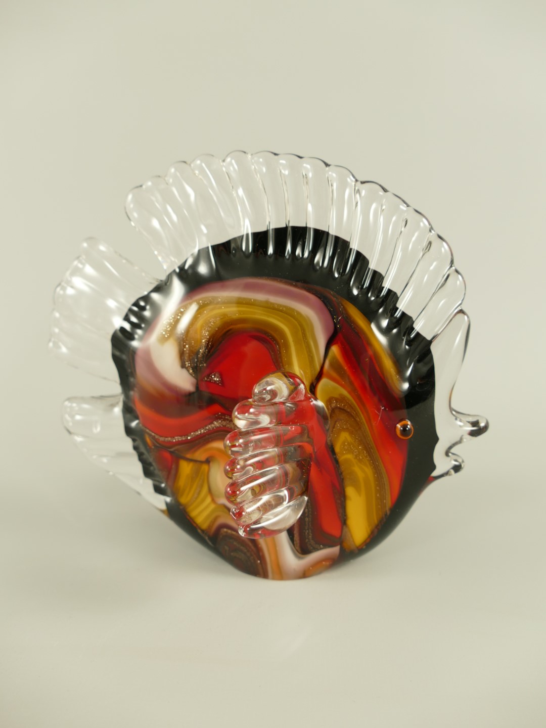*ANG. Glasfigur Fisch farbe L.17cm
