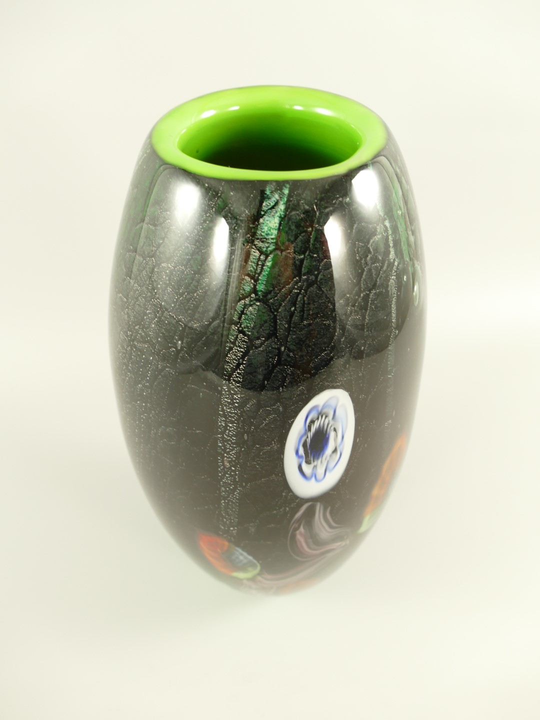 *ANG. Glas Vase farbe H.36cm