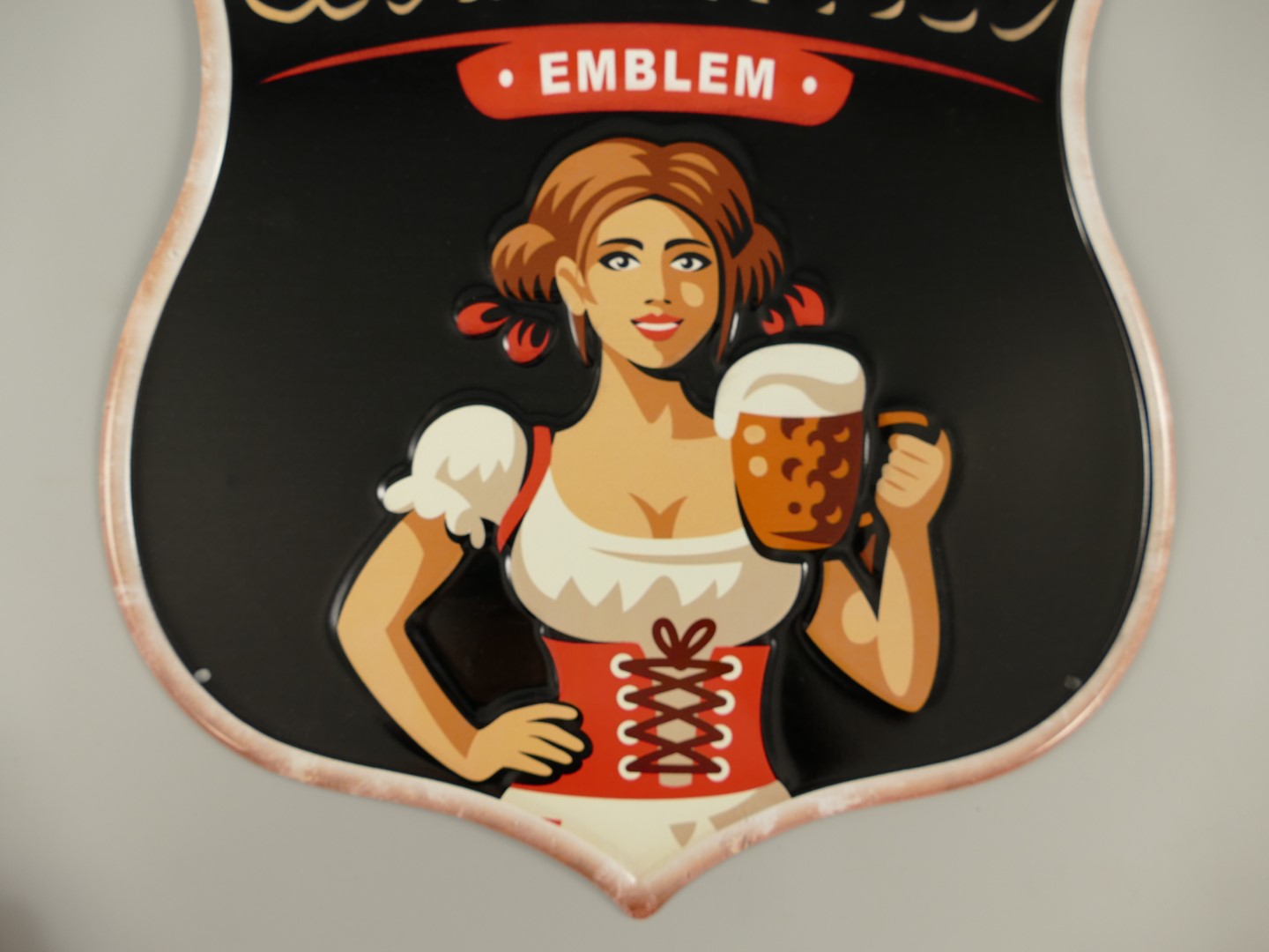 #Wandschild Eisen Oktoberfest H.39x33cm