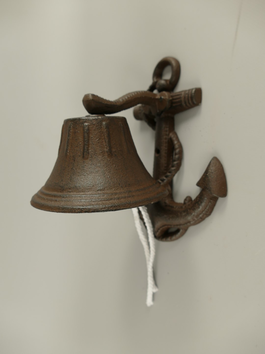 Wandglocke Gußeisen rustikal braun H.19cm