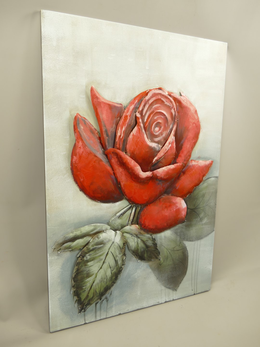 (*) Metallbild (3D) Eisen Blumen H.90x60cm
