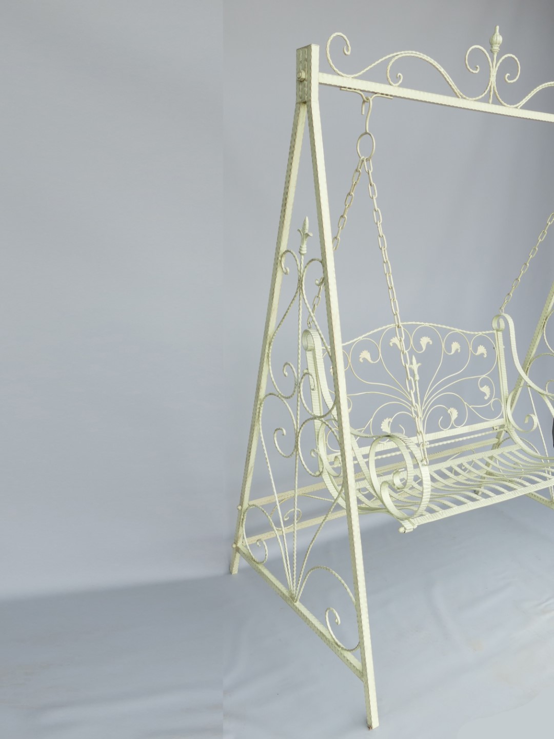 (*)*NT Schaukelbank Eisen rust. weiss H.205x145cm