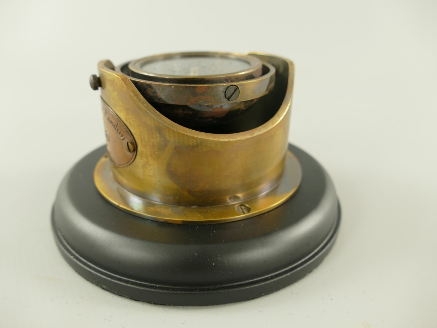 Kompaß Messing brüniert D.12x6cm