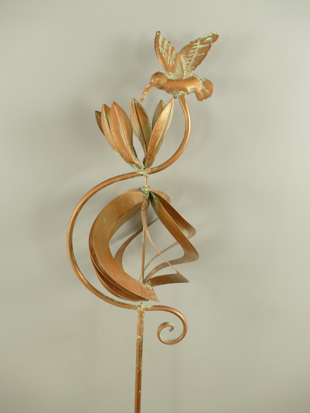 Wind Spinner  Eisen Kupfer farbig H.160x28cm